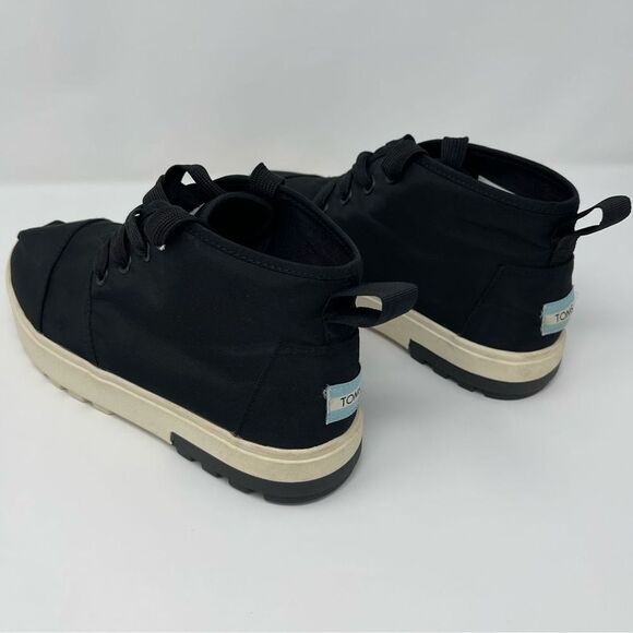 Toms Black Utility Twill Women's Botas Lug Sneakers Size 8.5 - Picture 7 of 16